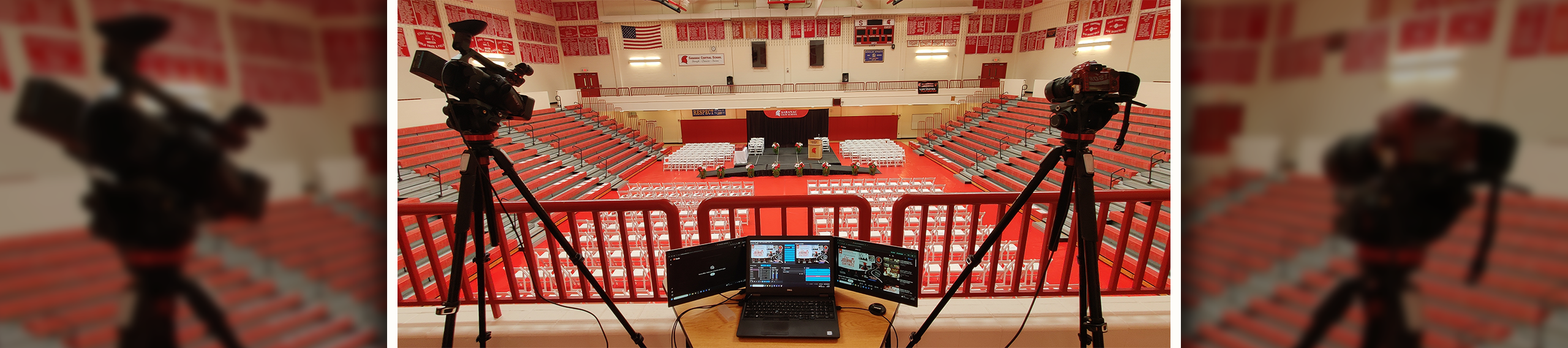 Photo of a two camera LIVE Stream set-up